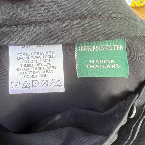 Bobby Jones Black Golf Pant Men's 36 Pleated Front Polyester Unfinished New - Picture 6 of 6